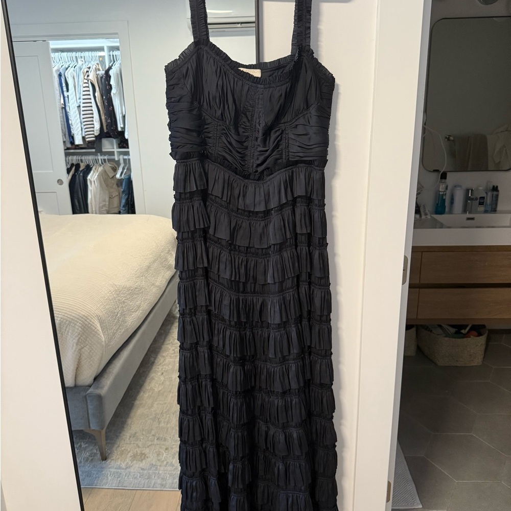 Ulla Johnson Camille plisse satin dress